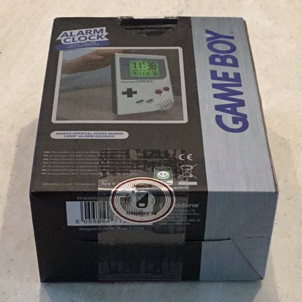 Nintendo Gameboy Alarm Clock With Super Mario Land Sounds Game Boy New - Picture 6 of 13